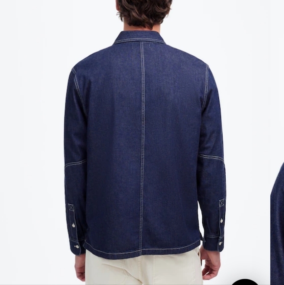 Madewell Straight-Hem Work Shirt in Japanese Denim NT847 Size M NWOT - Picture 3 of 9